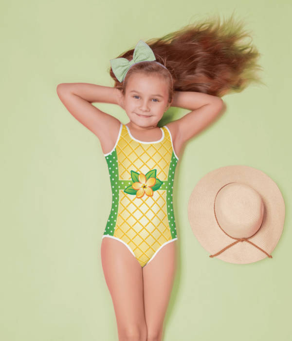 Pineapple one piece swimsuit the light clothing kawaii girls bathing suit