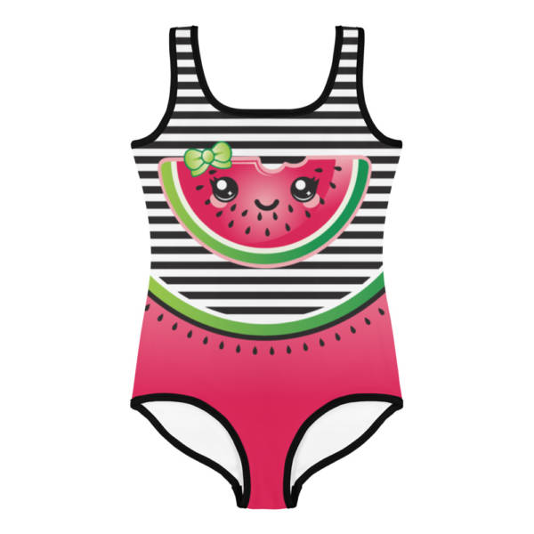 Watermelon stripes one piece swimsuit