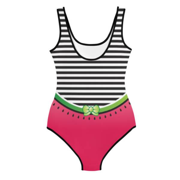 Watermelon stripes one piece swimsuit youth