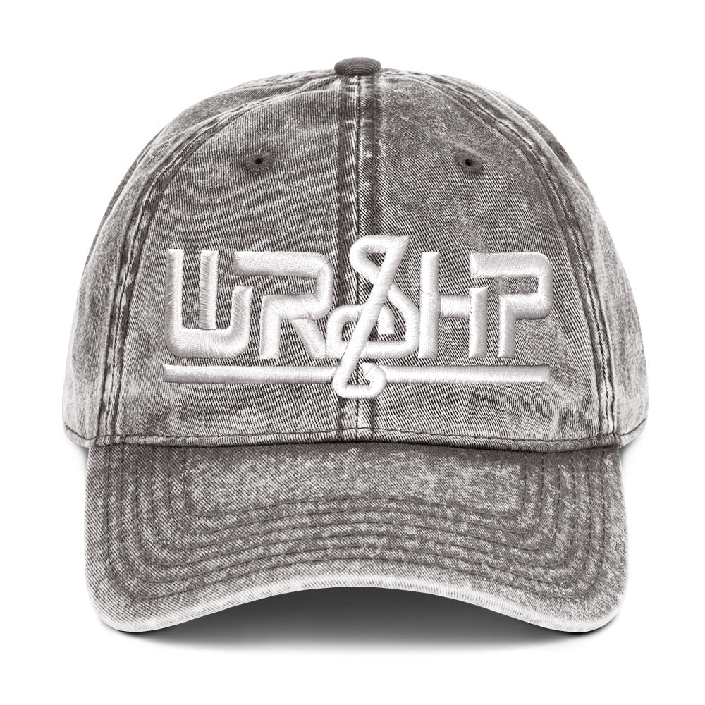 WRSHP Worship Music Vintage Cotton Twill Cap