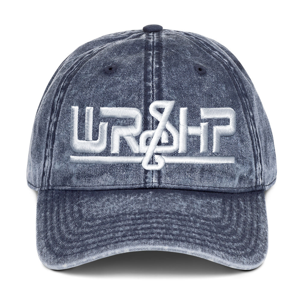 WRSHP Worship Music Vintage Cotton Twill Cap