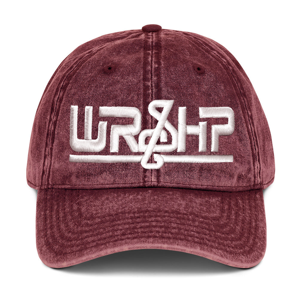 WRSHP Worship Music Vintage Cotton Twill Cap